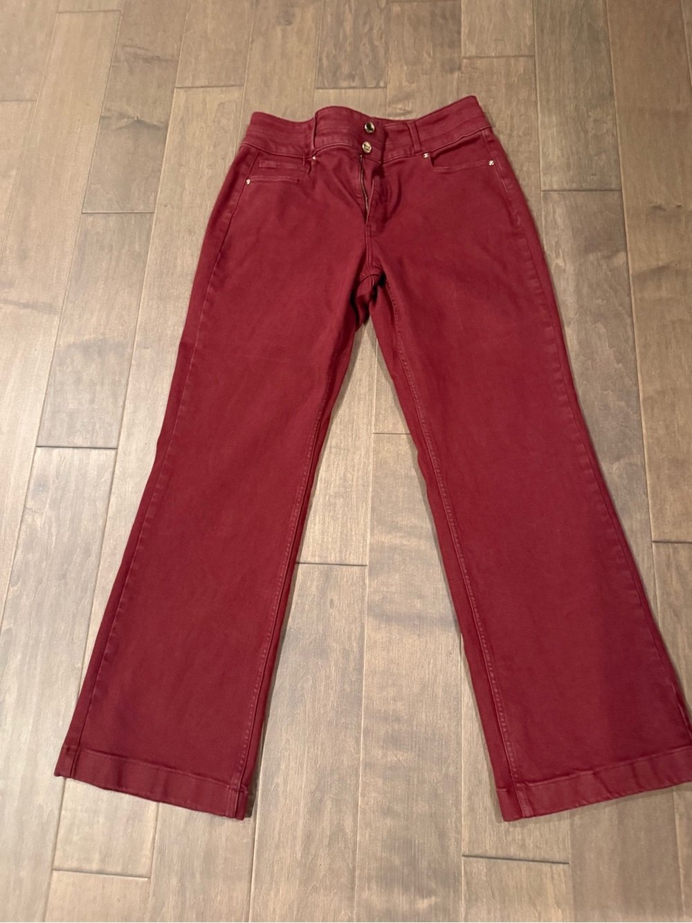 White House Black Market High Rise Flare Trouser Jean (size 12)